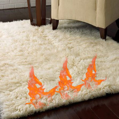 Inflamabilidad superficial de alfombras y tapetes.